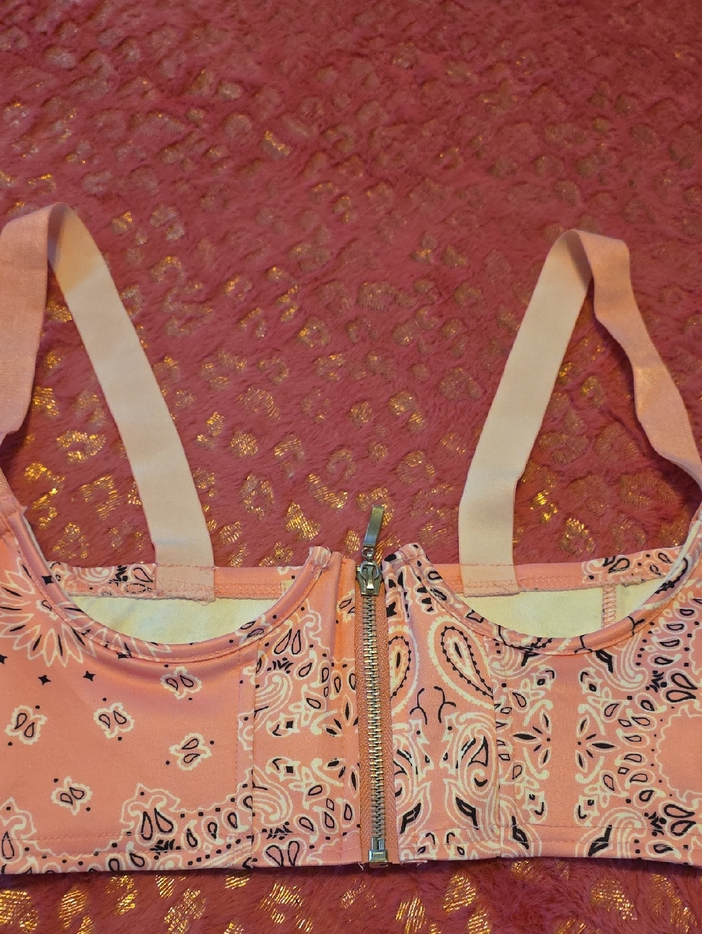 Pink Bandana Underbust Corset